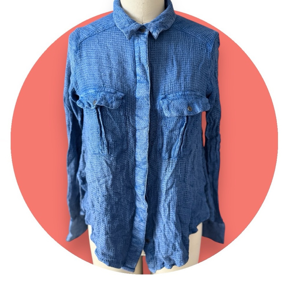 Free People Blue Button Down